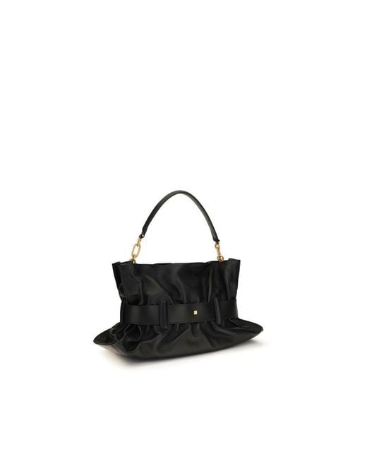 Balmain Black Calf Leather Bos Taurus Shoulder Bag