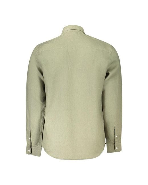 North Sails Green Linen Shirt for men
