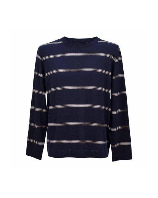 Brunello Cucinelli Blue Cashmere Sweater for men