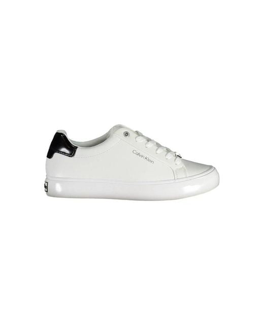 Calvin Klein White Bianco Pelle Sneaker