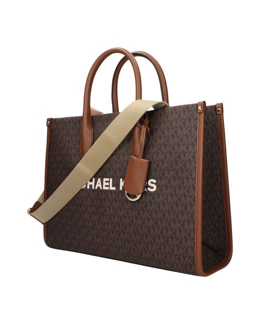 Michael Kors Brown Mirella Handbag Fabric/Acorn