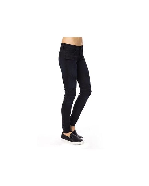 Gas Blue Cotton Skinny Pants