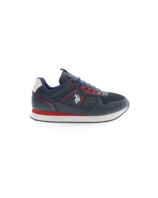 U.S. POLO ASSN. Blue Sleek Sneakers With Contrast Detail for men