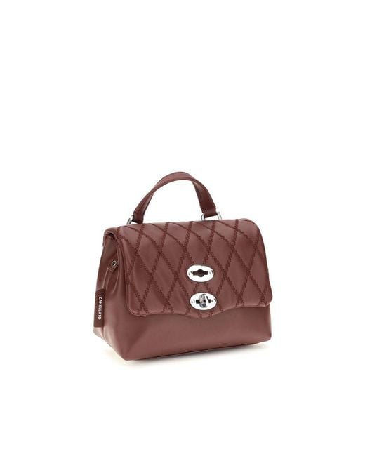 Zanellato Brown Multicolor Calf Leather Bos Taurus Handbag