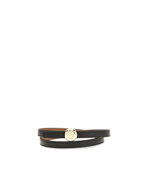 Tory Burch Multicolor Black Calf Leather Bos Taurus Regular Belt