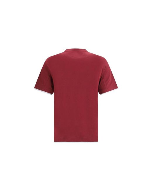 Brunello Cucinelli Red T-shirt - Xl for men