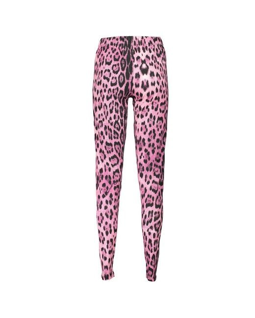 Roberto Cavalli Red Rosa Cotton 's Legging
