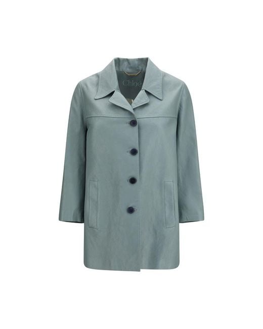 Chloé Blue Leather Jacket