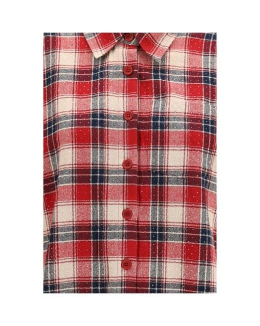 P.A.R.O.S.H. Red Multicolor Cotton Pattern Shirt