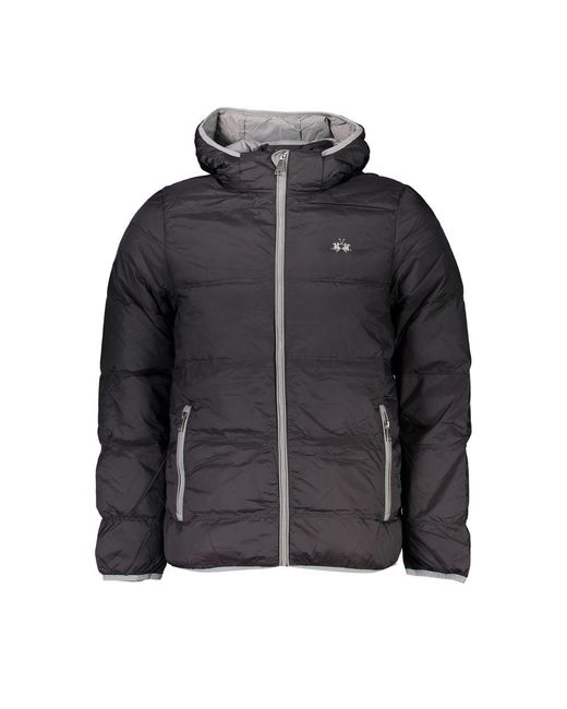 La Martina Black Polyamide Jacket for men