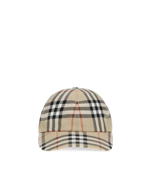 Burberry Multicolor Beige Cotton Cap (baseball Hat) for men