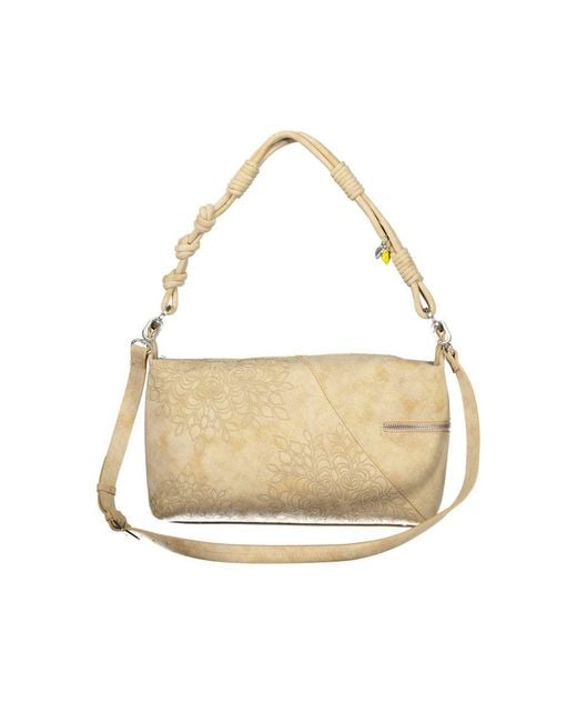 Desigual Natural Beige Polyurethane 's Shoulder Bag