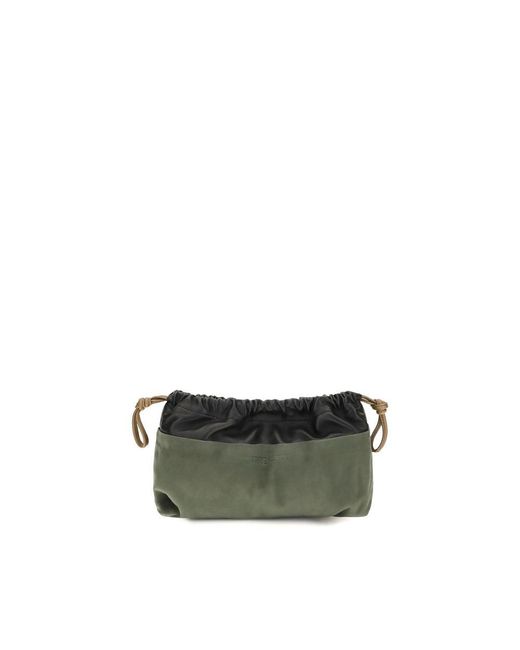 Pierre Hardy Green Bicolor Calf Leather Bos Taurus Clutch Bag
