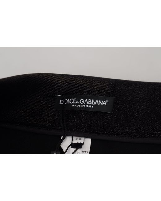 Dolce & Gabbana Black Metallic Trousers Pan73101