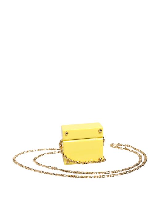 Dolce & Gabbana Yellow Dg Logo Plaque Cover Chain Airpods Case