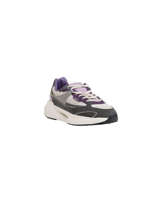 Date White Gray Fabric Chunky Sneakers