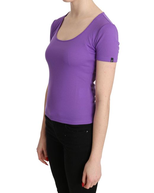 Gianfranco Ferré Polyester Ss Top Purple Tsh3424