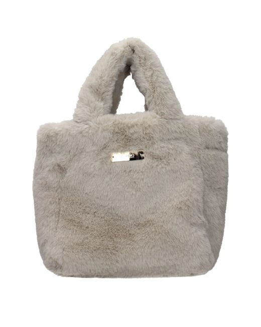 Herno Gray Handbags Eco Fur/Light