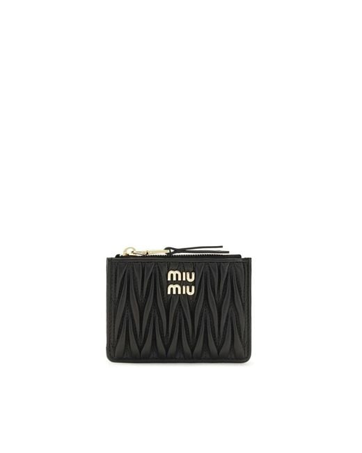 Miu Miu Black Lamb Ovis Aries Aries Wallet