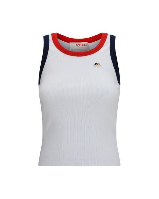 Fiorucci Gray Multicolor Cotton Tank Tops