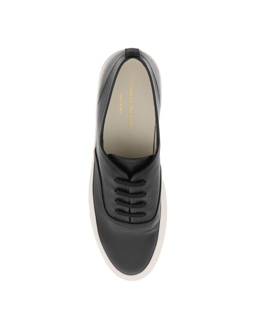 Common Projects Black Hammered Leather Sneakers for men