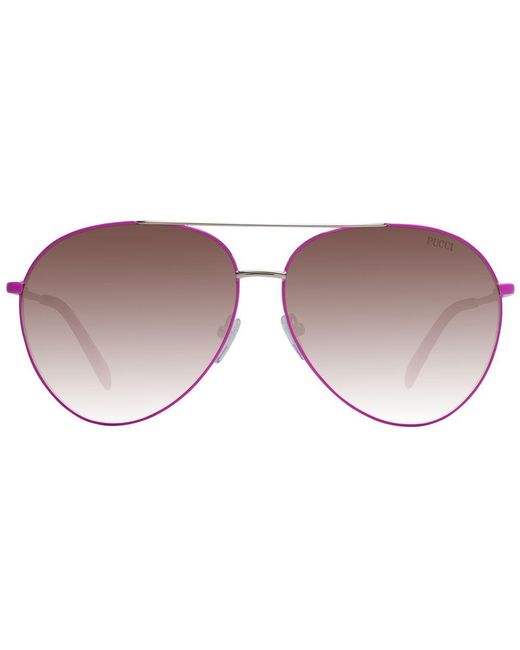 Emilio Pucci Brown Purple Sunglasses