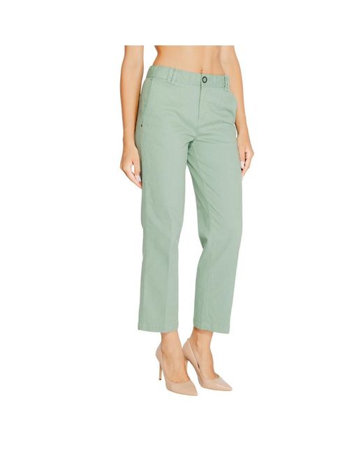 Street One Green Turquoise Cotton Jeans & Pant