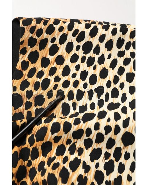 Dolce & Gabbana Black Leopard Print Silk Sheath Midi Dress Elastane