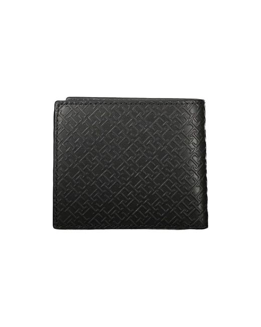 Tommy Hilfiger Black Classic Leather Wallet With Coin Purse & Card Slots for men