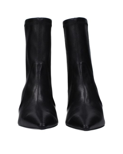 Stuart Weitzman Black Leather Ankle