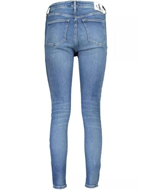 Calvin Klein Blue Super Skinny Washed Effect Jeans