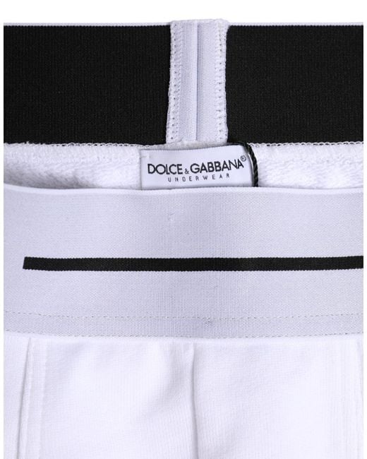 Dolce & Gabbana White Cotton Stretch Regular Boxer Underwear for men
