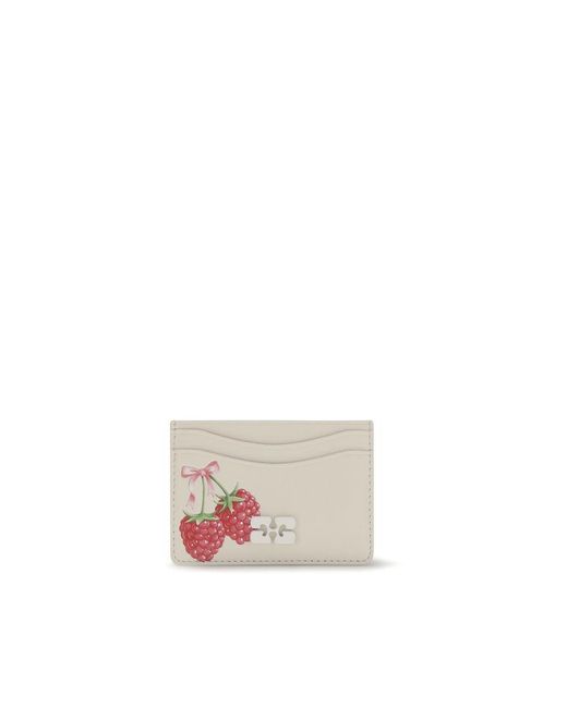 Ganni White Recycled Leather Wallet
