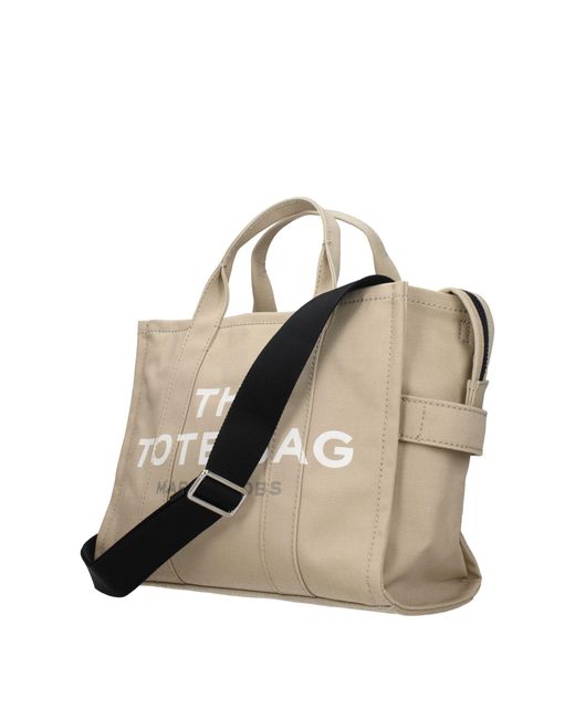 Marc Jacobs Metallic Beige Fabric Handbag