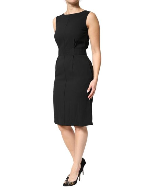 Dolce & Gabbana Women's Black Sleeveless Sheath Knee Length Dress -  www.rajagirimanappuram.com