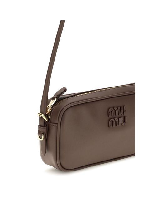 Miu Miu Brown Calf Leather Bos Taurus Wallet
