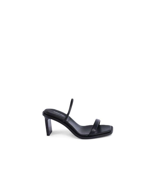 Calvin Klein White Mules Heels Minimalist Design