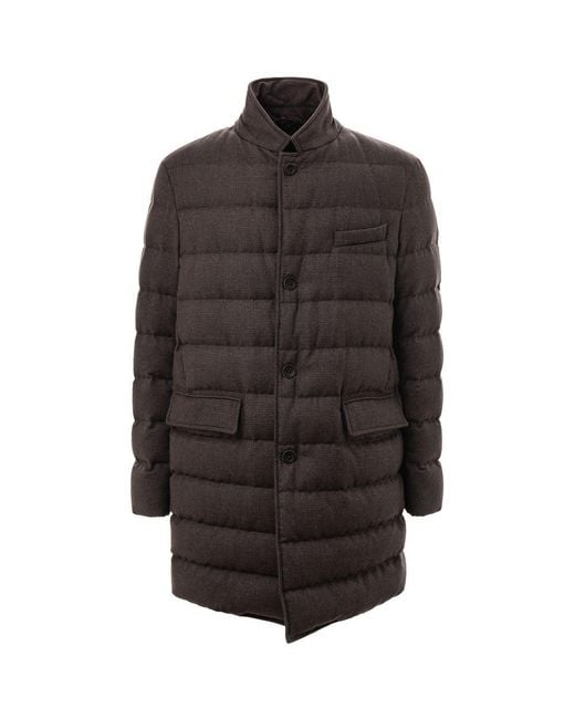 Herno Brown Wool Jacket for men