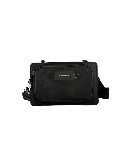 Calvin Klein Black Polyester Shoulder Bag for men