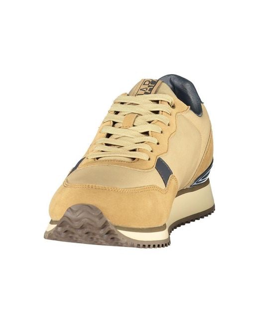 Napapijri Metallic Brown Fabric Men's Sneaker for men