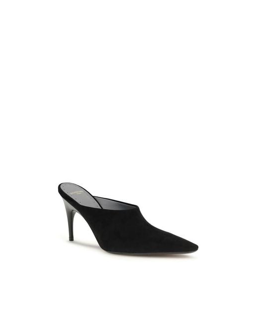 Balenciaga Black Suede Leather Mules