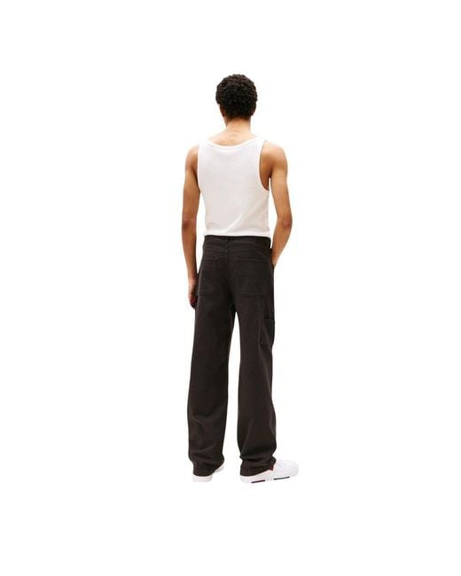 Tommy Hilfiger Black Organic Cotton Casual Pants for men