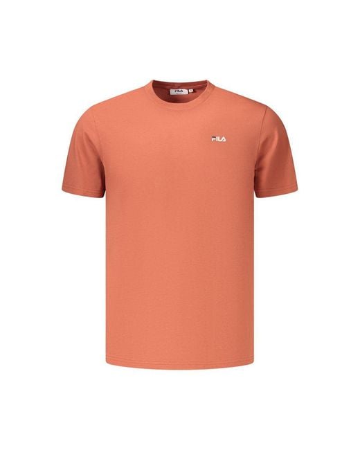 Fila Orange Rosso Cotton Men's T for men