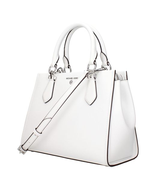 Michael Kors White Leather Handbag