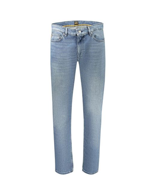 Boss Blue Cotton Jeans for men