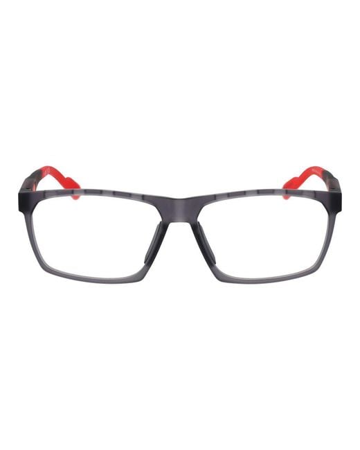 Adidas Red Gray Plastic Glasses (frames) for men