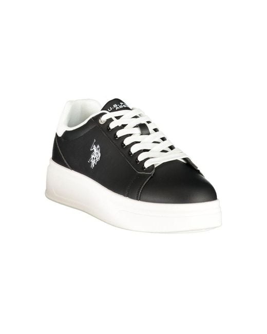 U.S. POLO ASSN. Black Polyurethane Men's Sneaker for men