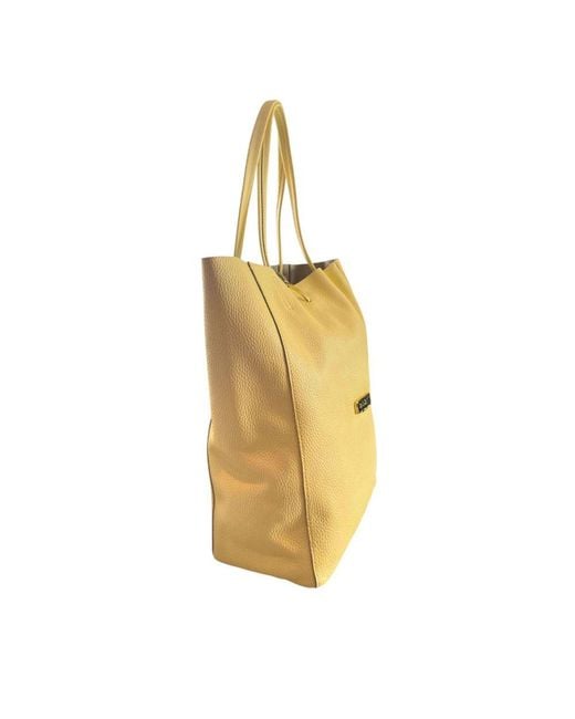 Baldinini Yellow Leather Shoulder Bag