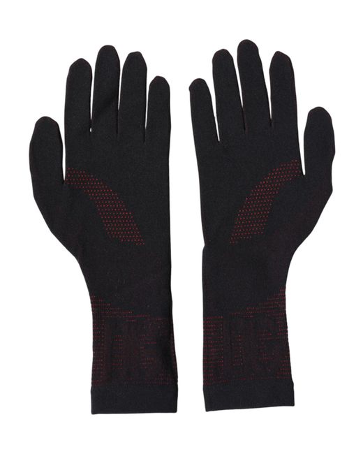 Dolce & Gabbana Black Dg Logo Cotton Hands Mitten Gloves Co+03 for men