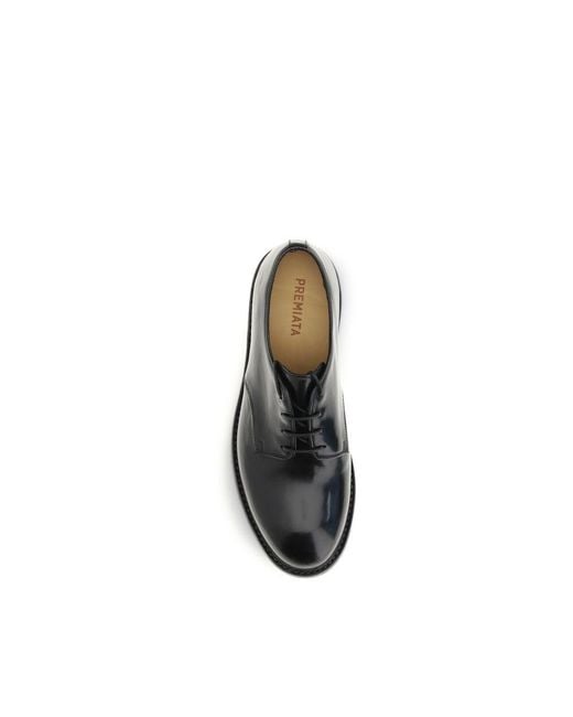 Premiata Black Calf Leather Bos Taurus Oxfords And Derbies for men